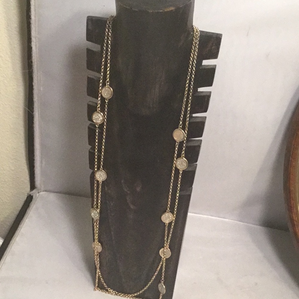 Bold ELEMENT GLITTER LONG DOUBLE STRAND NECKLACE